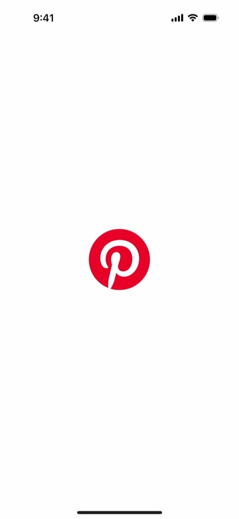 Pinterest — first screen